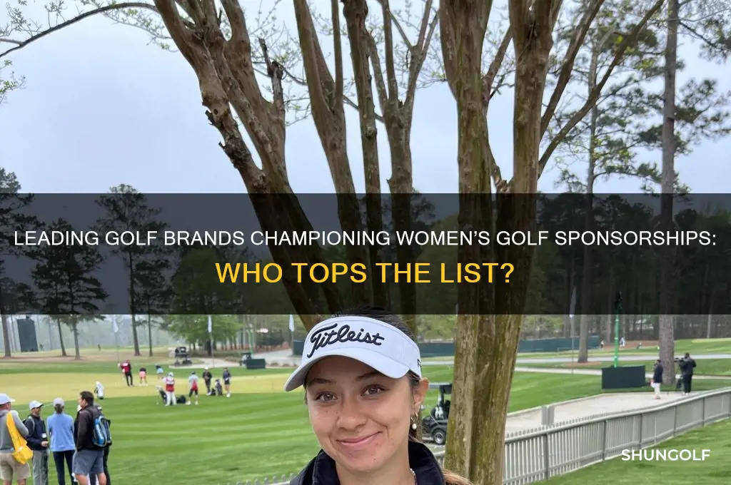 which golf company sponsers the most women