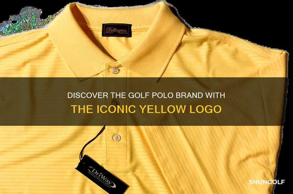 which golf polo brand has a yellow logo