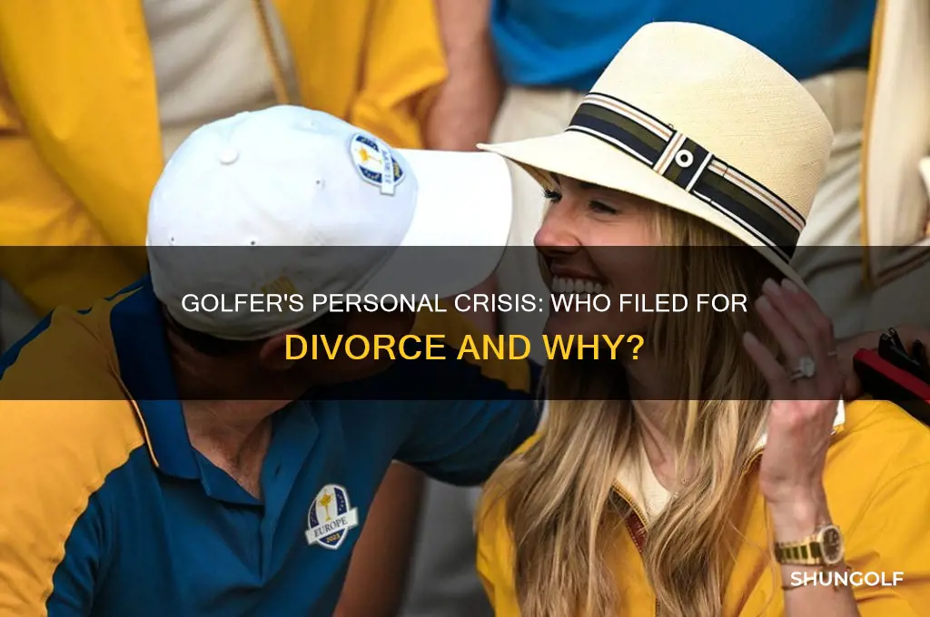 which golfer filed for divorce