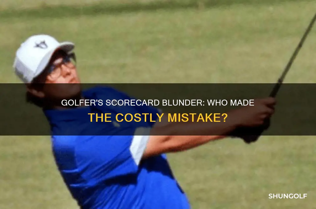 which golfer filled out scorecard wrong