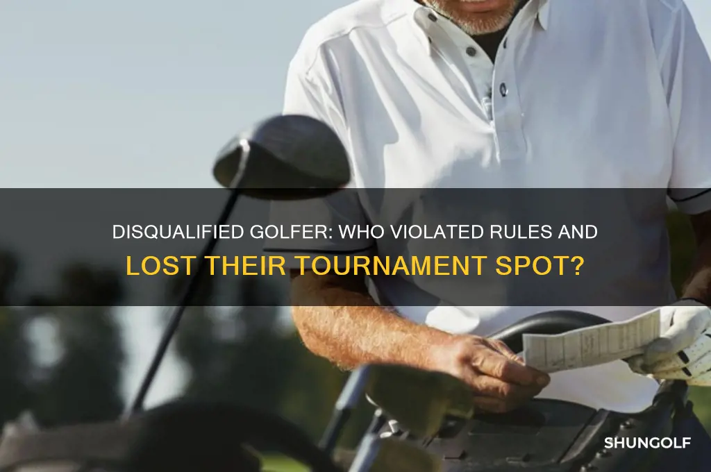which golfer was disqualified