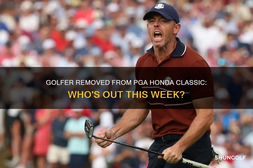 which golfer was removed from this week