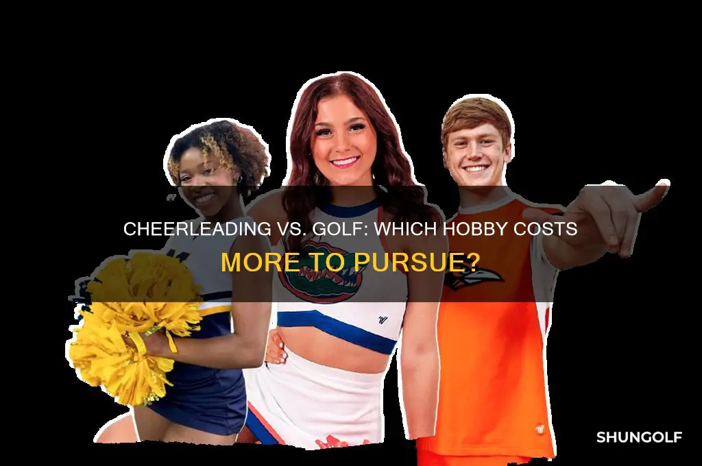 which is more expensive cheerleading or golf