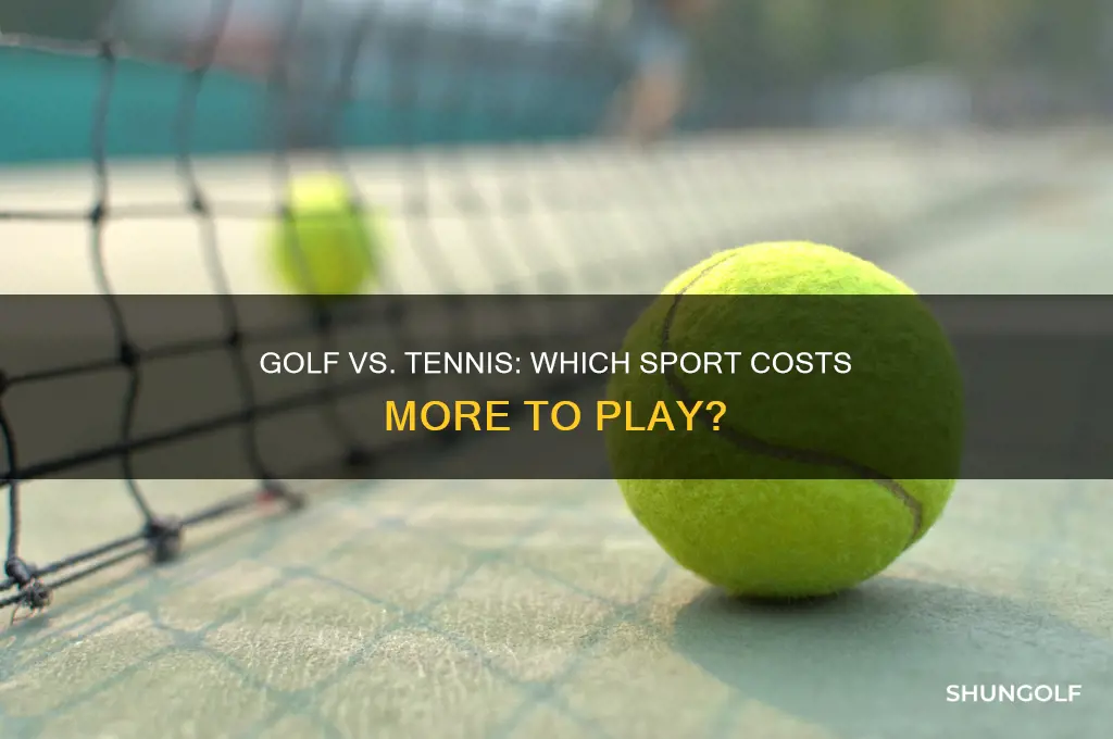 which is more expensive golf or tennis