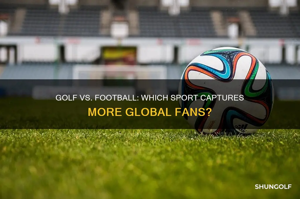 which is more popular golf or football