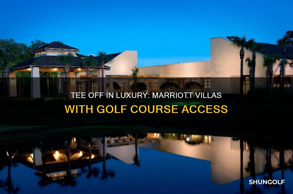 which marriot villas include golf