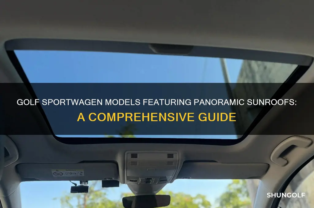 which model golf sportwagen has panoramic sunroof