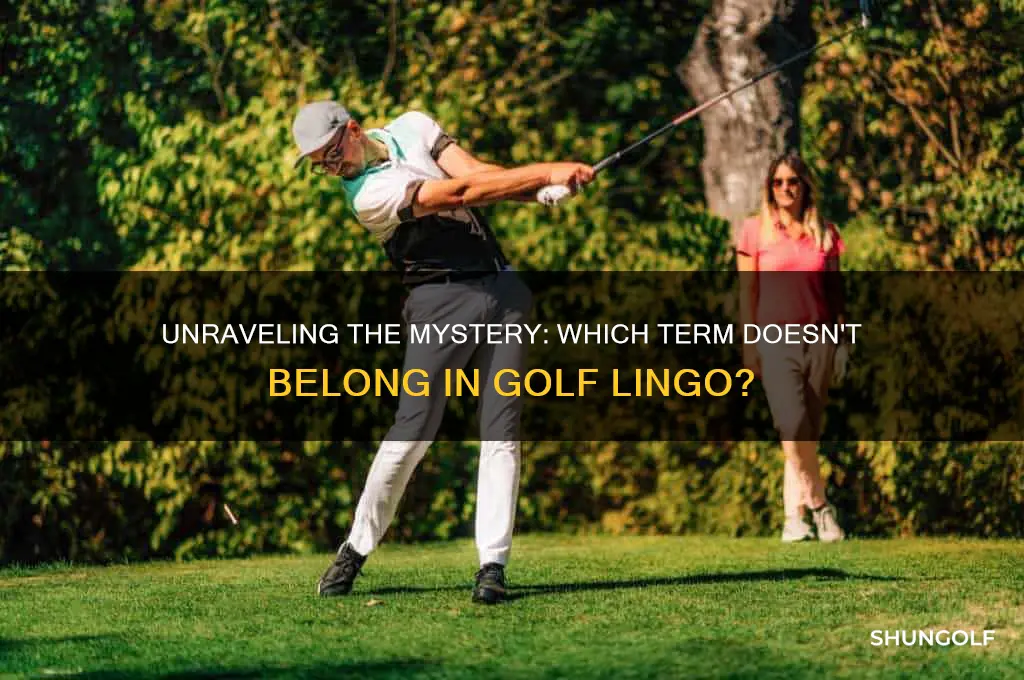 which of these terms is not golf terminology