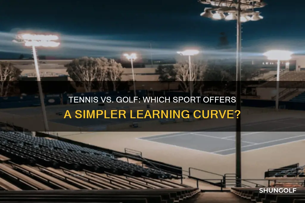 which one is easier tennis or golf