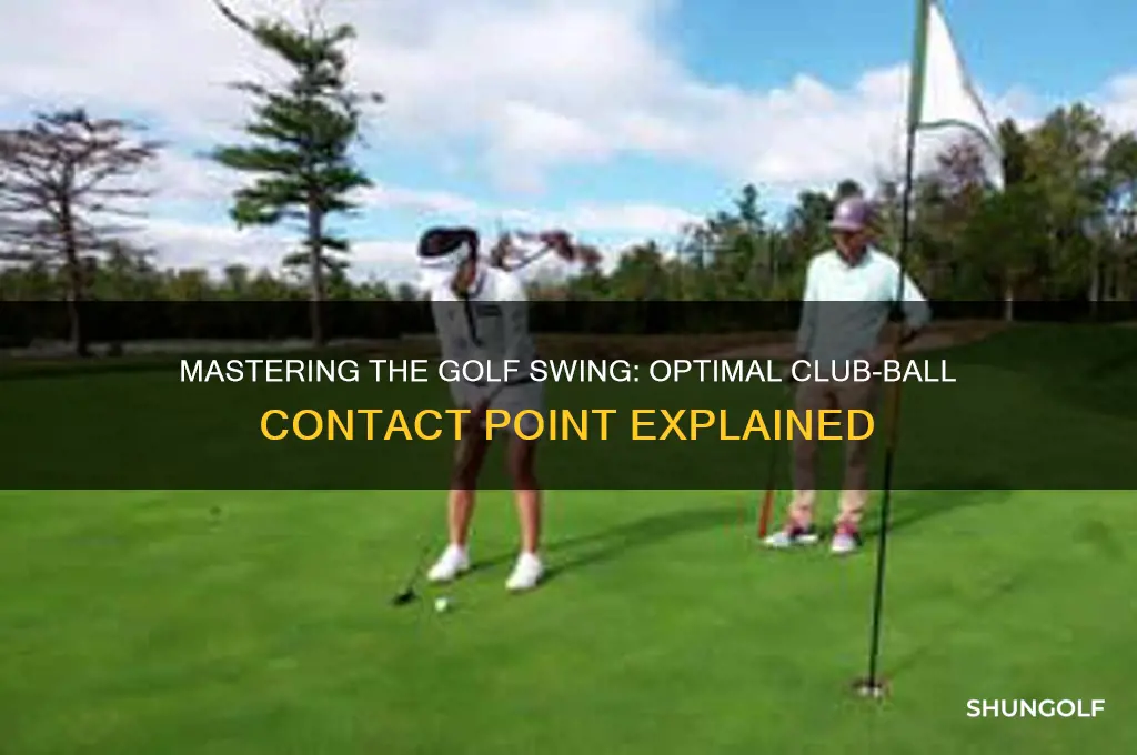 which part of the golf club should contact the ball