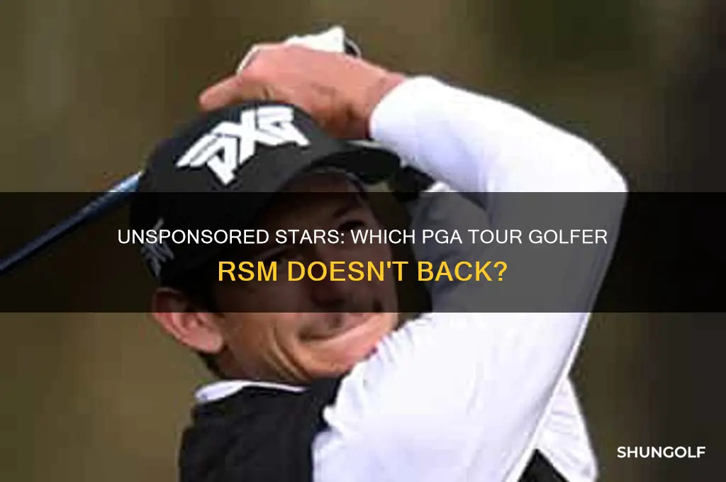 which pga tour golfer does rsm not sponsor