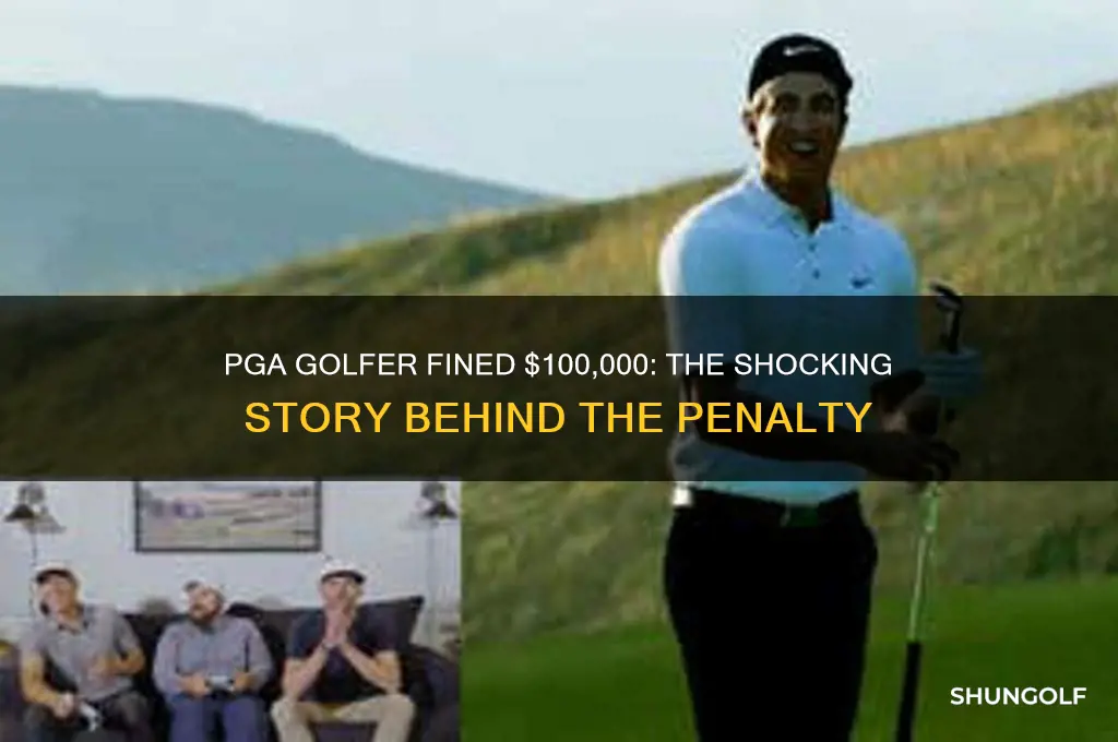 which pga tour golfer was fined 100 000