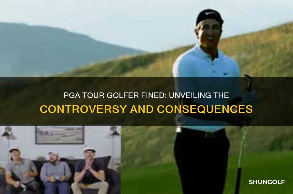 which pga tour golfer was fined