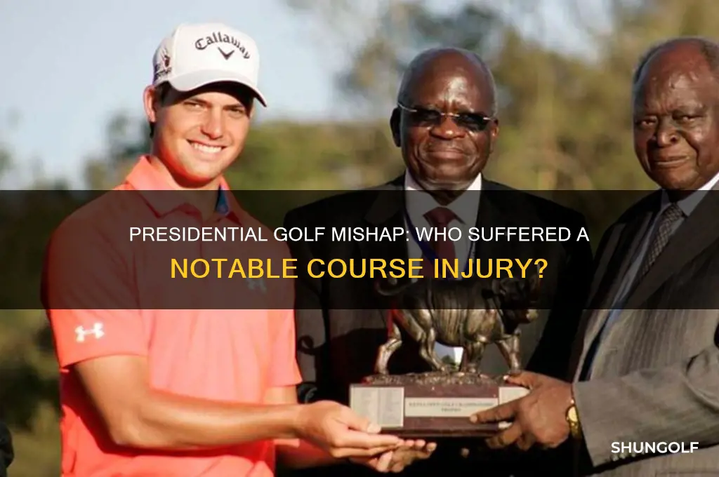 which president had a golfing accident