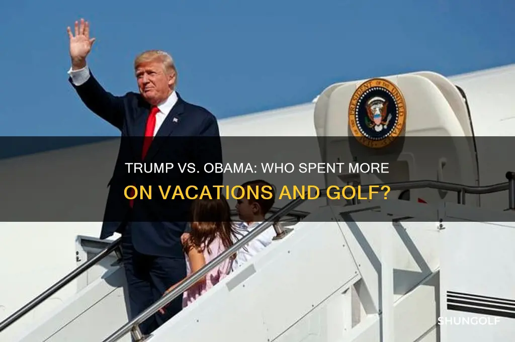 which president spent more on vaca and golf trump obama