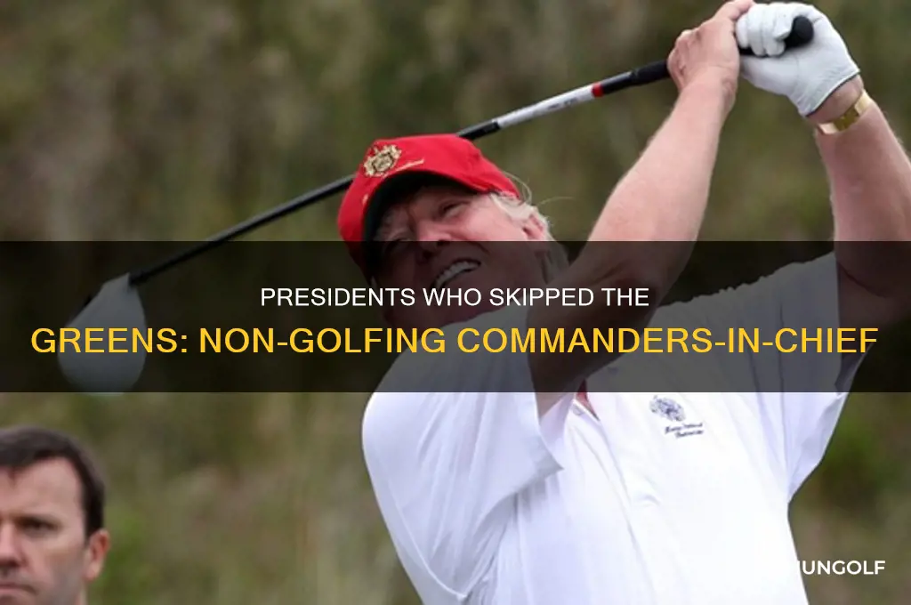 which presidents did not golf