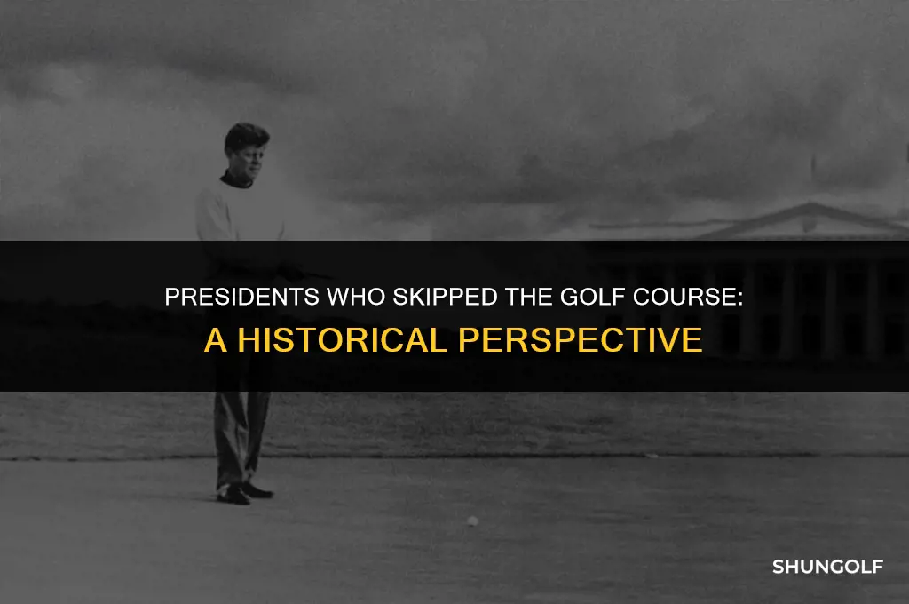 which presidents did not play golf