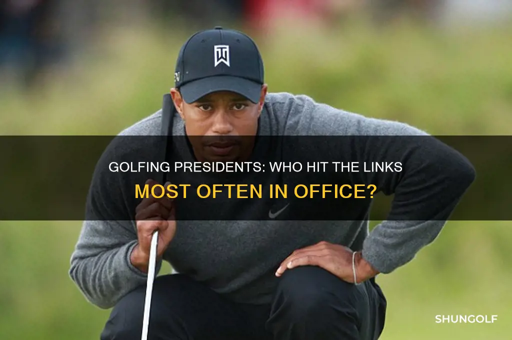 which presiident went golfing most