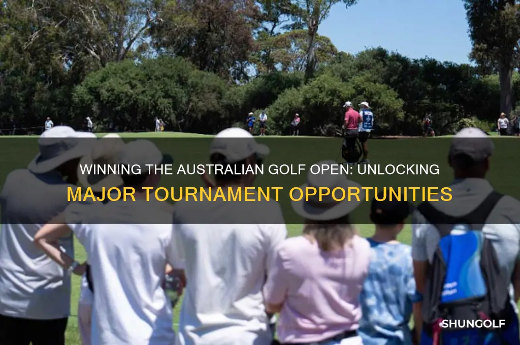 which tournuments further up if wins australian golf open