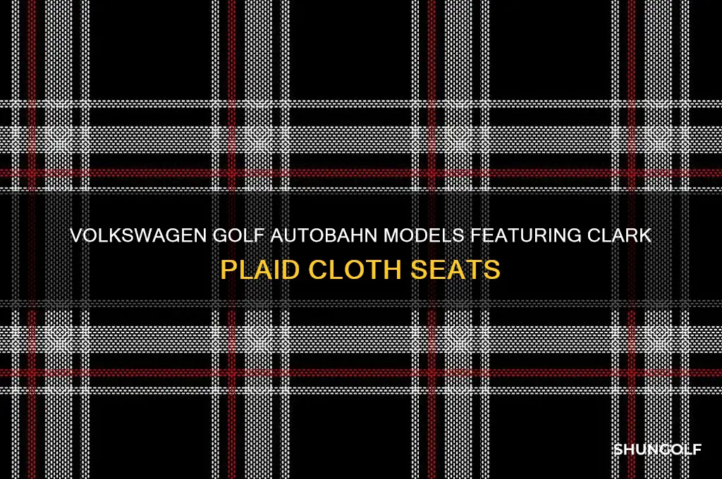 which volkswagen golf autobahn has the clark plaid cloth seats
