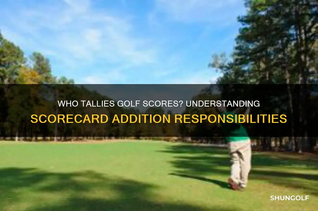 who adds up golf scorecards