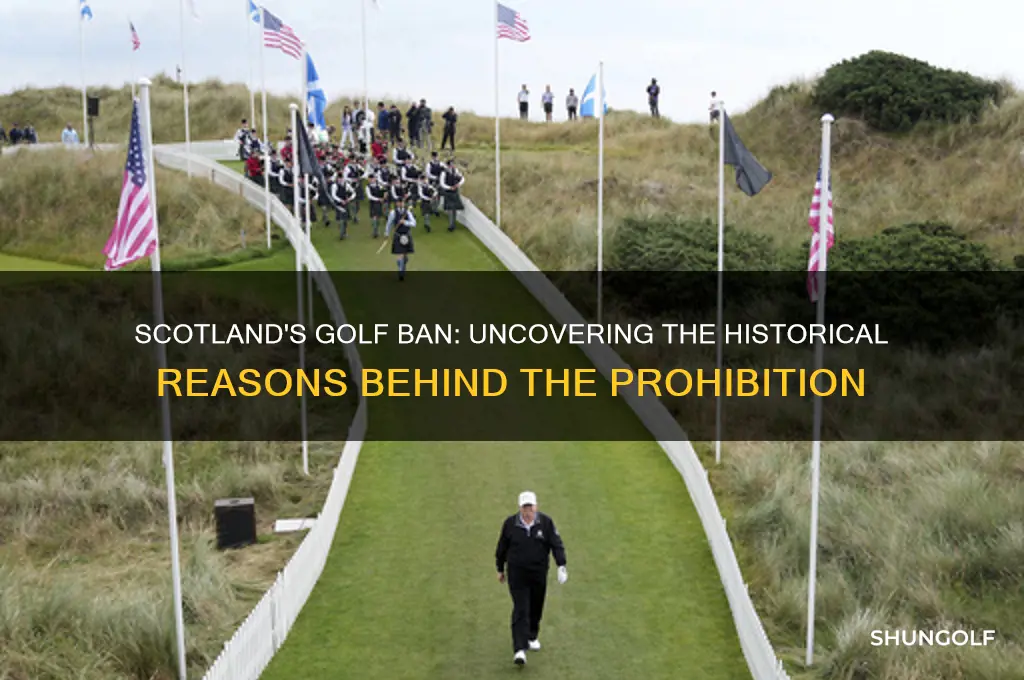 who banned golf in scotland