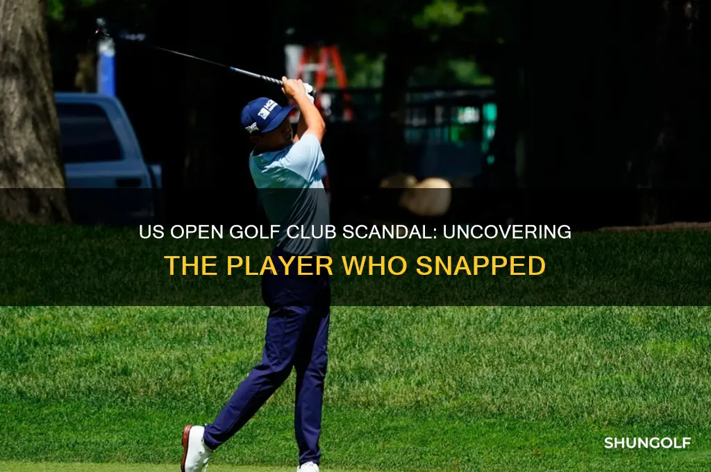who broke golf club at us open