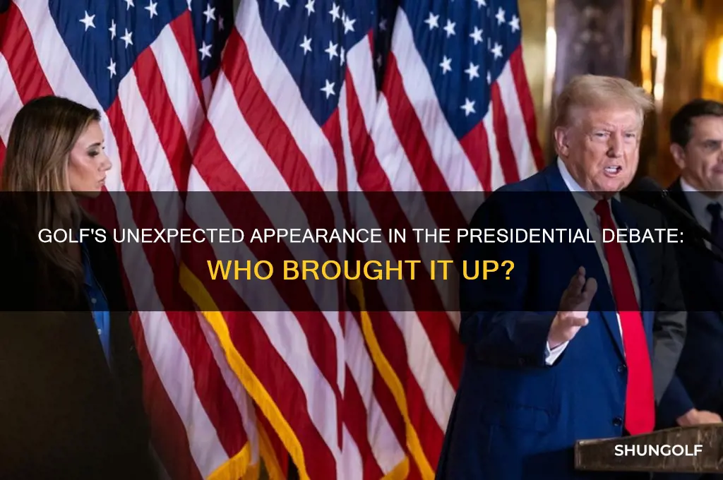 who brought up golf in the presidential debate