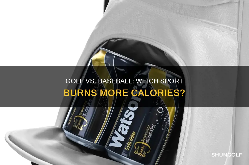 who burns more calarioes golf or baseball
