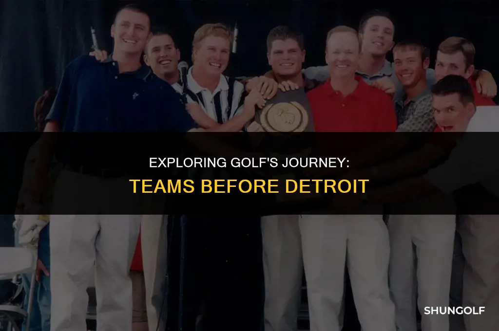 who did golf play for before detroit