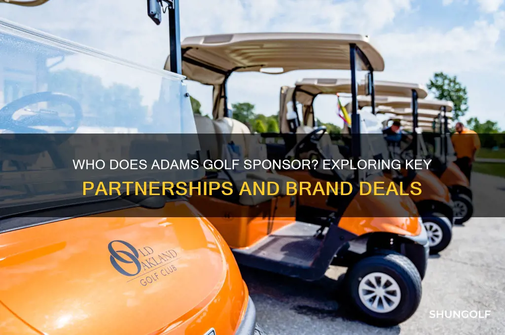 who does adams golf sponsor
