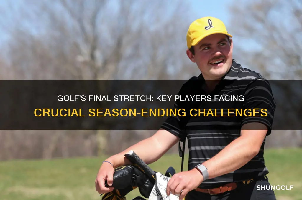 who faces crucial stretch at end of golf season