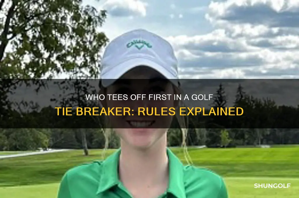 who goes first in a tie breaker golf clash