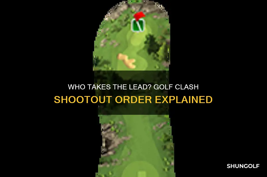 who goes first in the shootout in golf clash