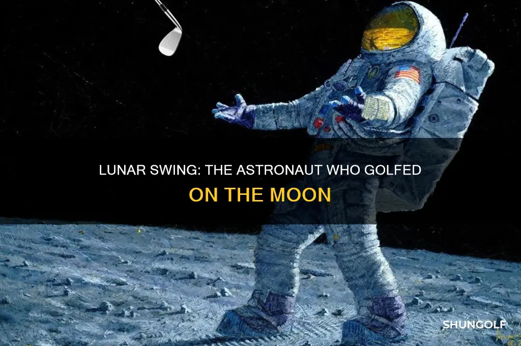 who golfed on th emoon
