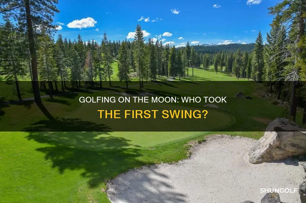 who golfed on the moon