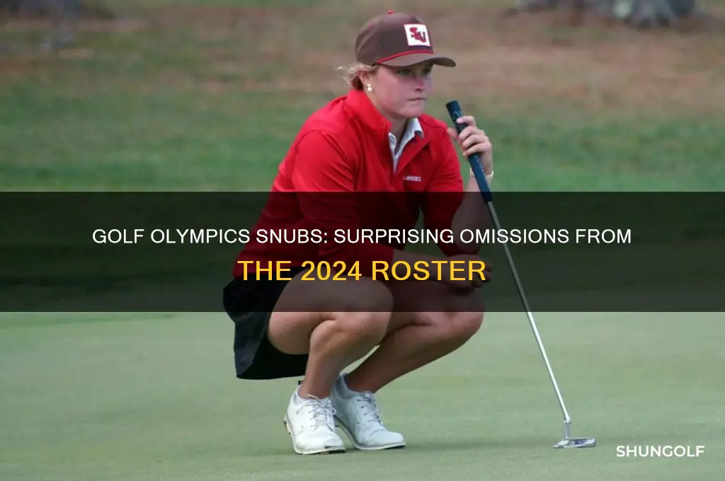 who got snubbed for golf olympics