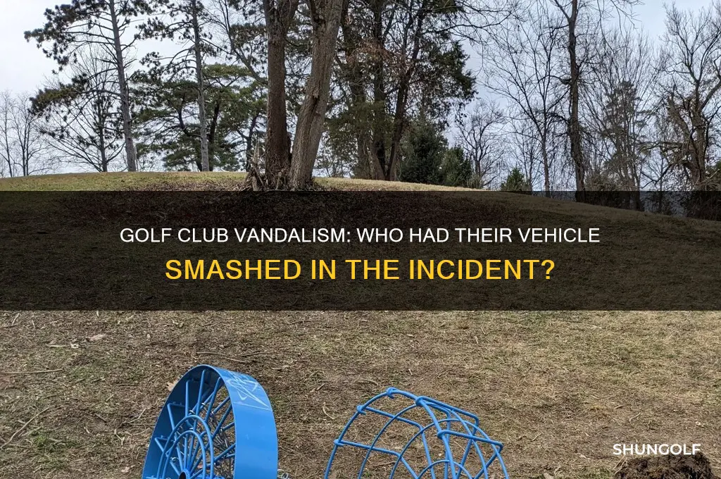 who had a golf club smashed into their vehicle