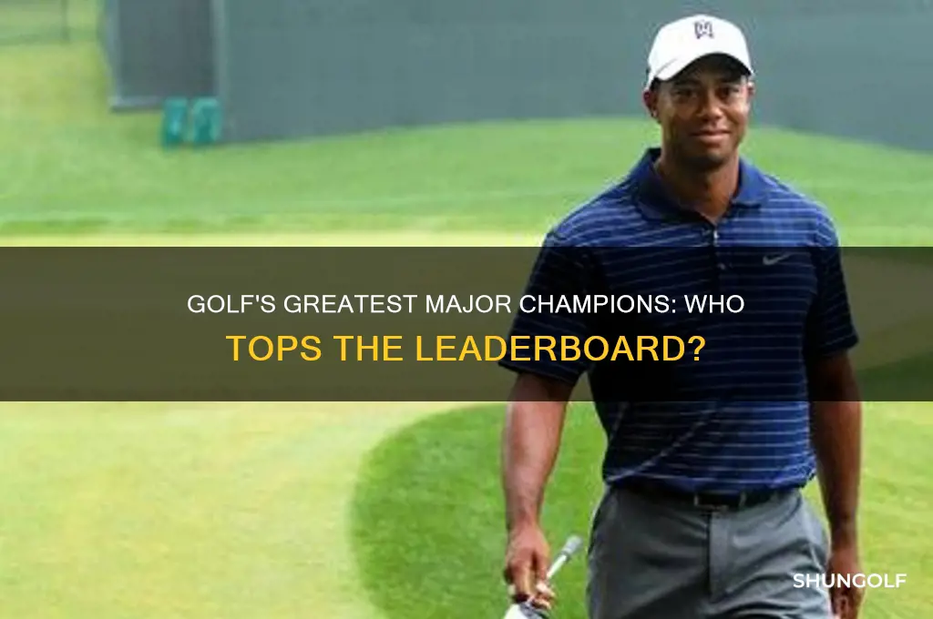 who has most golf major wins