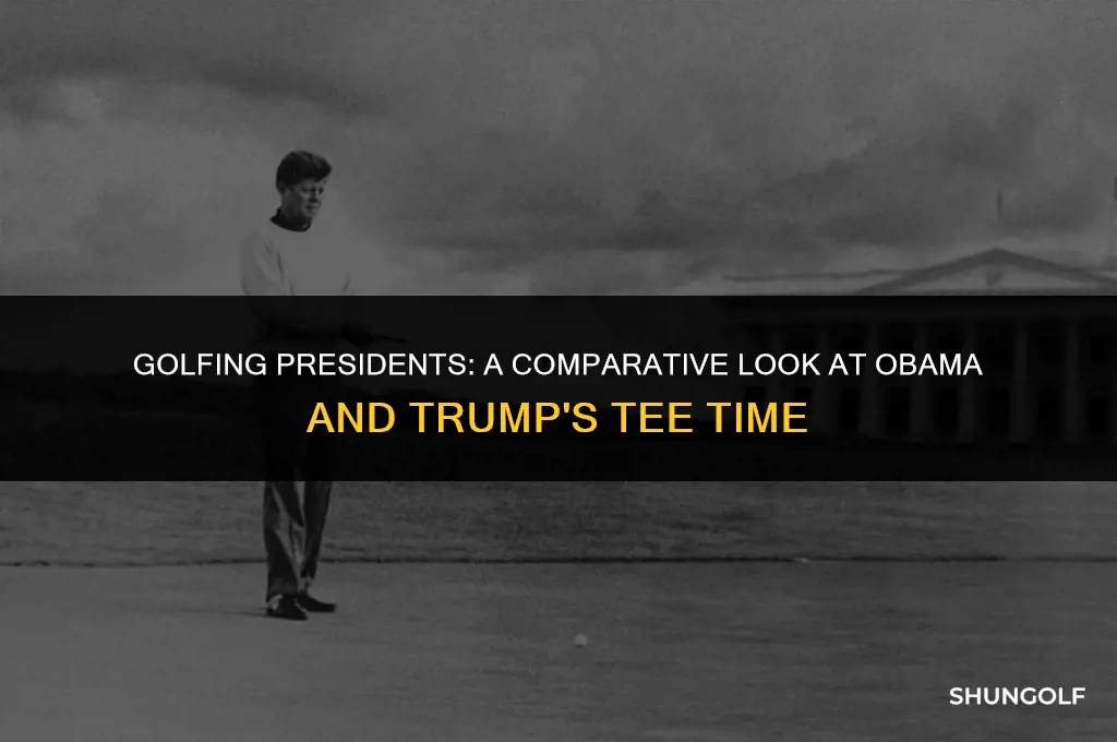who has played more golf obama or trump