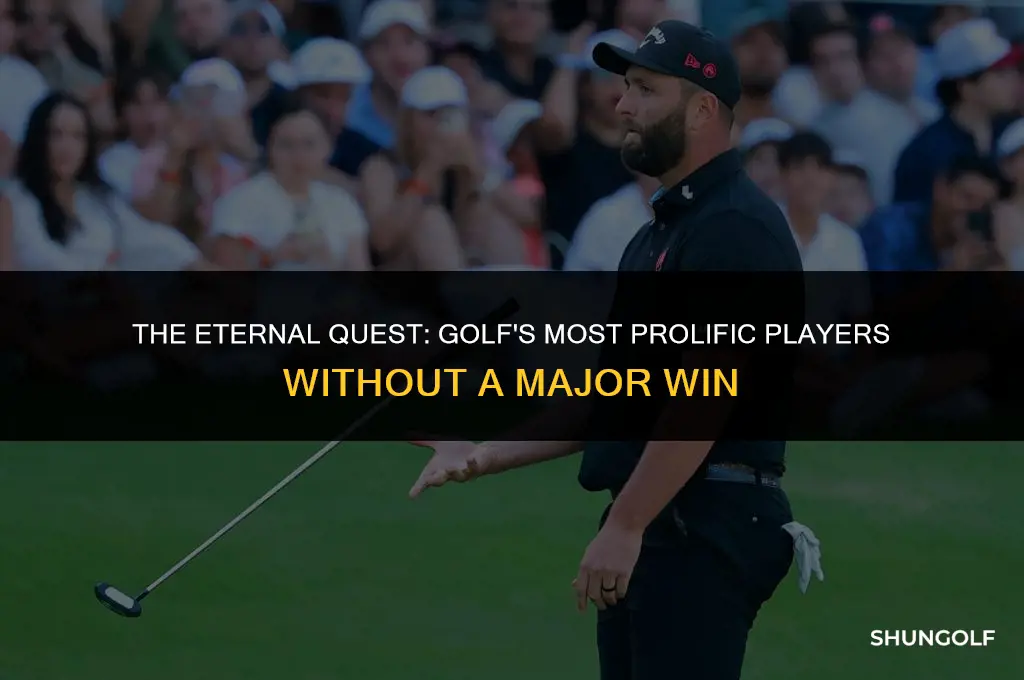 who has played the most golf majors without winning