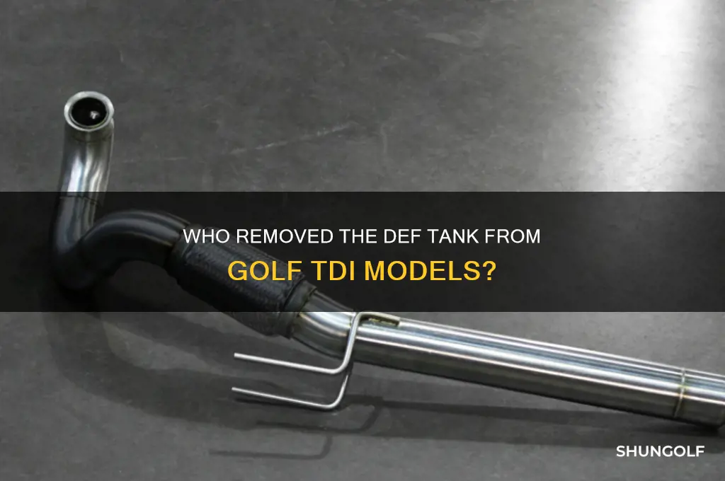who has removed def tank golf tdi