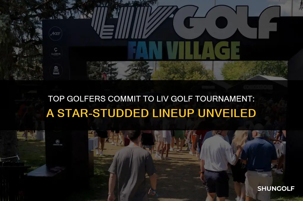who has signed to play liv golf tournament