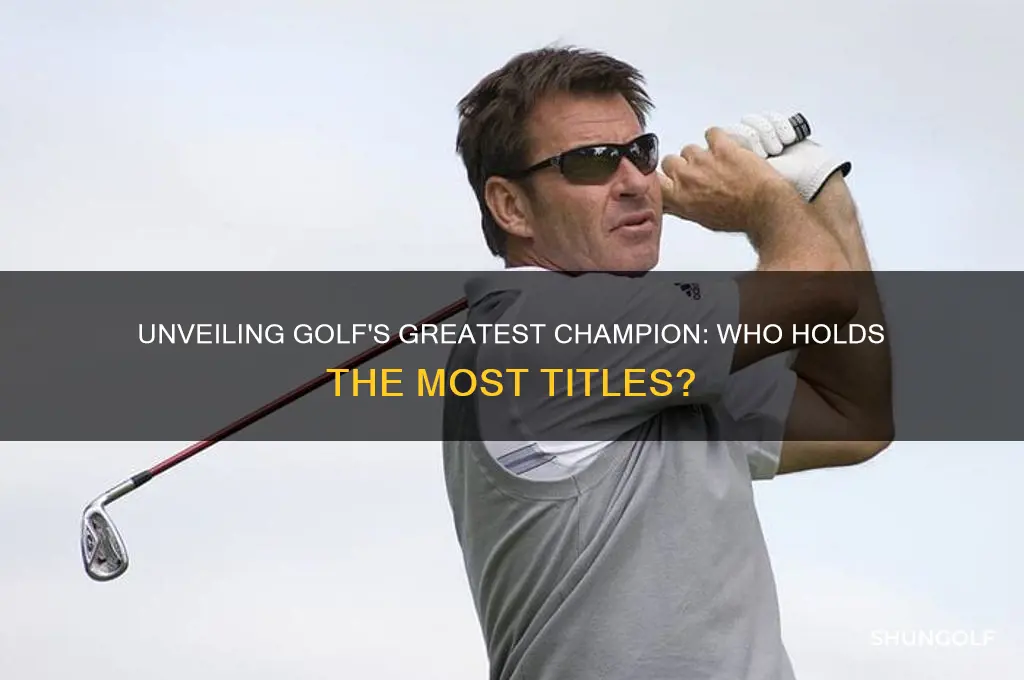 who has the most golf titles
