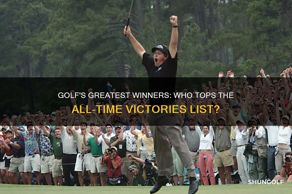 who has the most golf victories