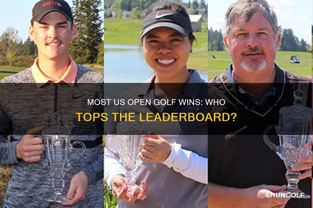 who has the most us open golf wins