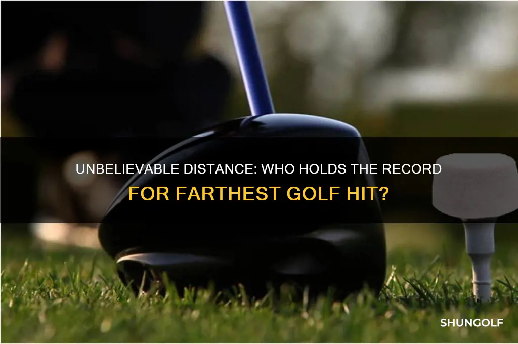 who has the wr for the farthest golf hit