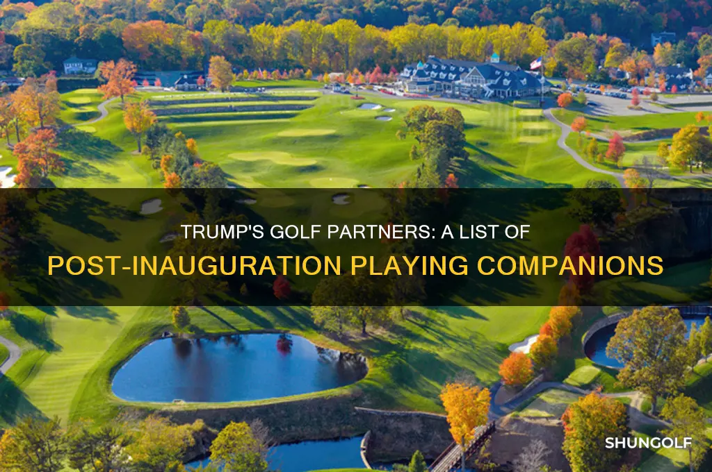 who has trump golfed with since inauguration