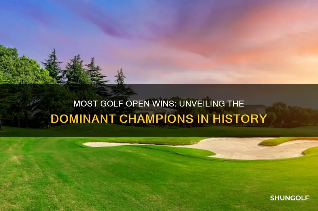 who has won the most golf opens
