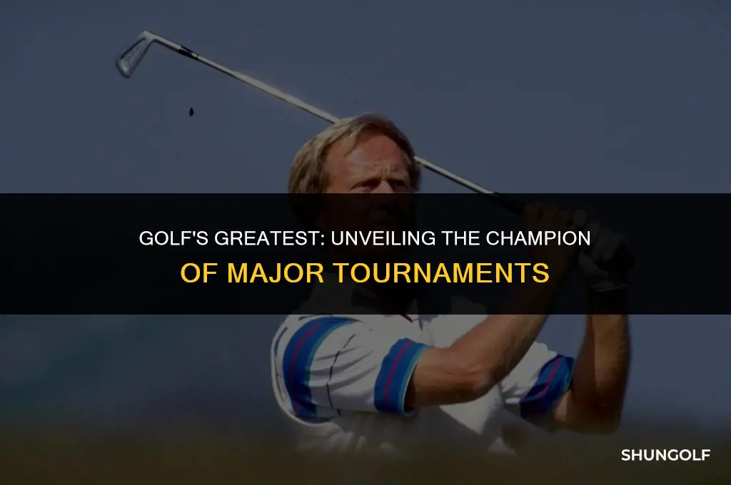 who has won the most major golf tournaments